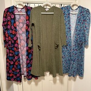 LuLaRoe Sarah Cardigans $15 for all 3